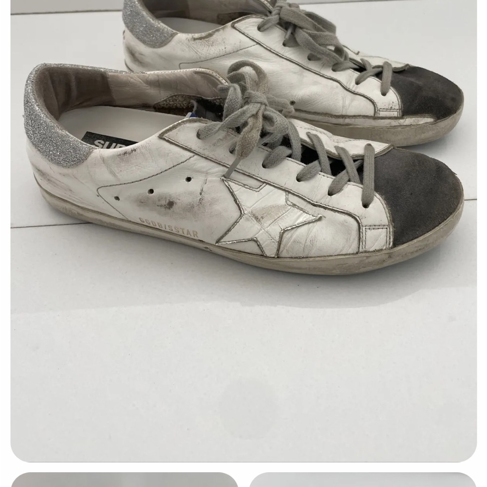 Womans golden goose glitter 8.5